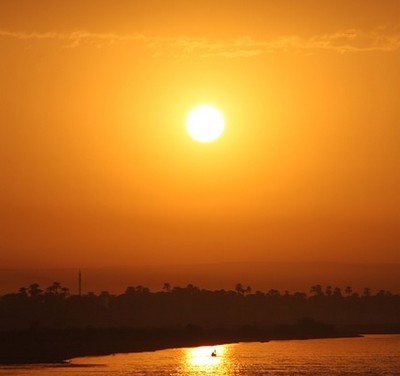 Beautiful Sun Egypt Nil Sunset River